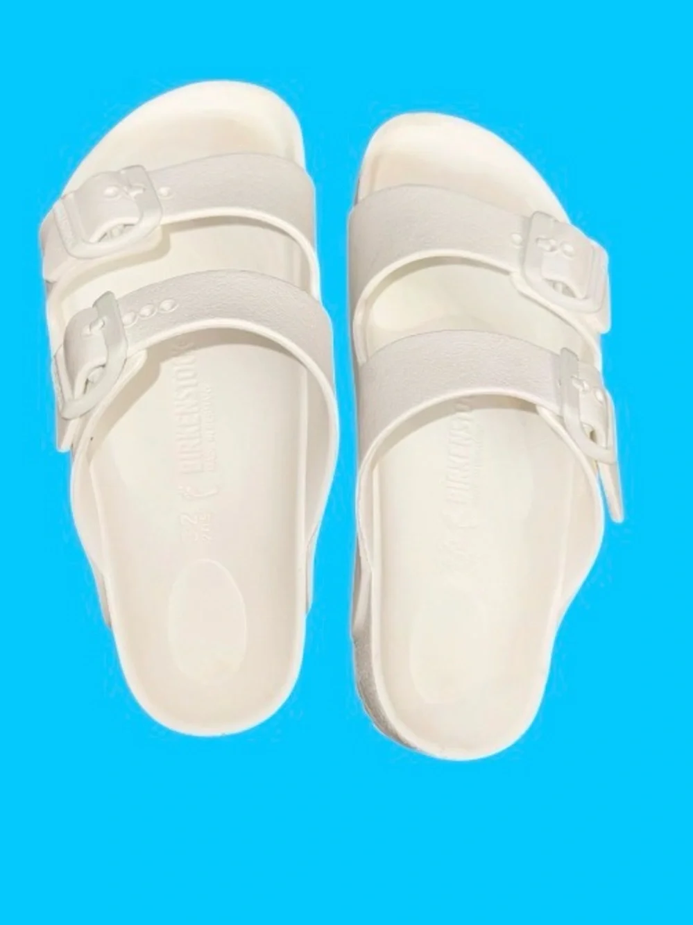 BIRKENSTOCK WHITE EVA Rubber sandals unisex youth girl’s boys size 1